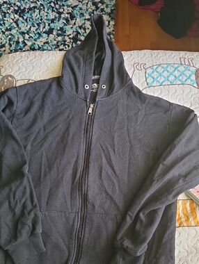 Athletic Works Black Zip Hoodie No Strings.